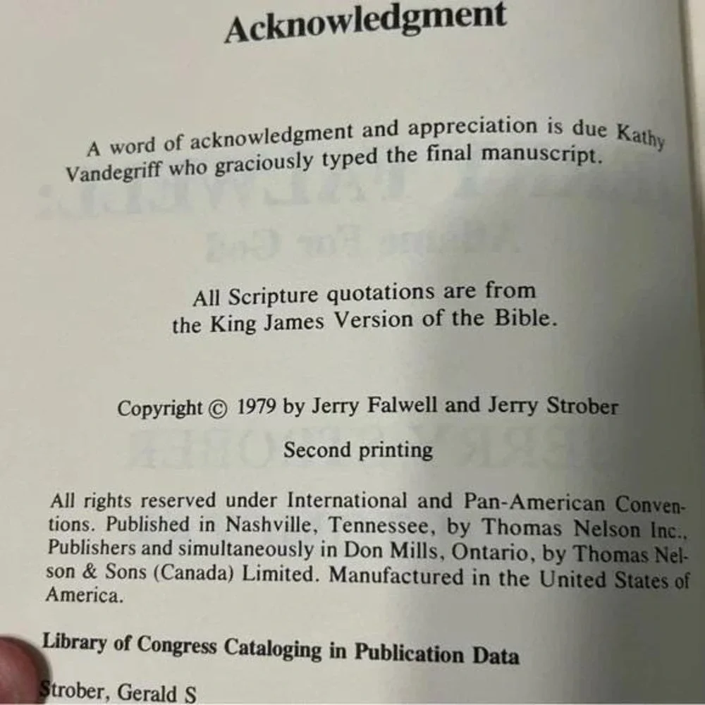 Jerry Falwell A Flame For God Hardcover Signed Vintage Book 1979